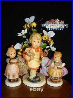HUMMEL CHILDREN FIGURINES 3pc #2167 Mixing Cake & 2116/A Cup Sugar #2281 Country
