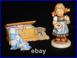 HUMMEL COLLECTORS FIGURE 2107/A Bee Hopeful Signed #1662 & LTD ED Hope Chest MIB