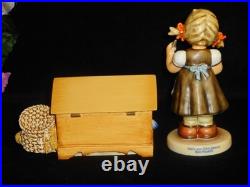HUMMEL COLLECTORS FIGURE 2107/A Bee Hopeful Signed #1662 & LTD ED Hope Chest MIB