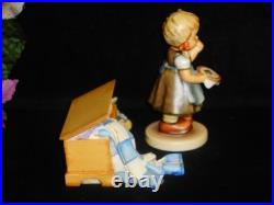 HUMMEL COLLECTORS FIGURE 2107/A Bee Hopeful Signed #1662 & LTD ED Hope Chest MIB