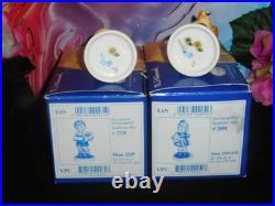 HUMMEL FIGURES SUNFLOWER GIRL 2195 4/0 & BOY 2219 withCLOCK TOWER HUMMELSCAPE /DOG