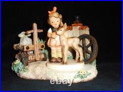 HUMMEL FIGURE 136 4/0 FRIENDS withFAWN & RARE #1069-D FARM FRIENDS HUMMELSCAPE