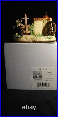 HUMMEL FIGURE 136 4/0 FRIENDS withFAWN & RARE #1069-D FARM FRIENDS HUMMELSCAPE