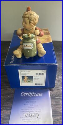 HUMMEL FIGURINE #2249 MARMALADE LOVER withGREEN MARMALADE POT #152710 MINT withBOX