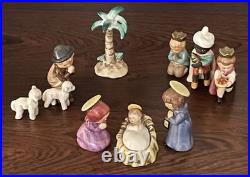 HX-256 Vintage 9pc. Goebel Hummel Child's Nativity Porcelain Figurines W. Germany