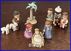 HX-256 Vintage 9pc. Goebel Hummel Child's Nativity Porcelain Figurines W. Germany