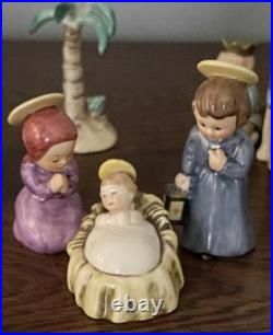 HX-256 Vintage 9pc. Goebel Hummel Child's Nativity Porcelain Figurines W. Germany