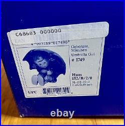 Hummel 2002 152/B/2/0 UMBRELLA GIRL 1749 FIRST ISSUE 3.5 withbox & Certificate