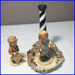Hummel 2079/a/b Set + Lighted Scape 1079-d. Kids playing in the. Wind. MINT (F 8)
