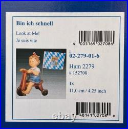 Hummel #2279 Look at Me 4.25 Figure 1st Issue 2007 TM8 Bavarian FLAG BOX COA