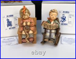 Hummel #759 To Keep You Warm + #771 Practice Makes Perfect Signed Chair COAs EUC