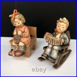 Hummel #759 To Keep You Warm + #771 Practice Makes Perfect Signed Chair COAs EUC