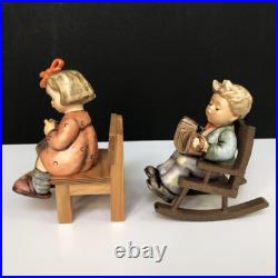 Hummel #759 To Keep You Warm + #771 Practice Makes Perfect Signed Chair COAs EUC