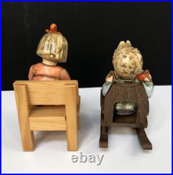 Hummel #759 To Keep You Warm + #771 Practice Makes Perfect Signed Chair COAs EUC