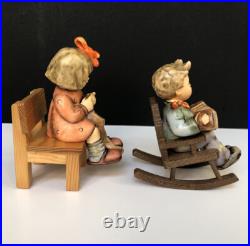 Hummel #759 To Keep You Warm + #771 Practice Makes Perfect Signed Chair COAs EUC