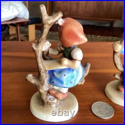 Hummel Apple Tree Boy & Girl 142 141 TMK-3 TMK-2 1950's Goebel Figurines
