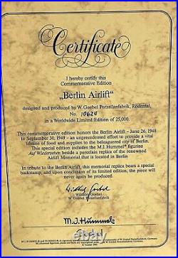 Hummel Berlin Airlift Memorial Signed Set Limited Coa & Box Free Shipping