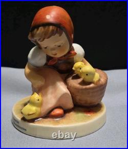 Hummel Chick Girl 57 2/0 Signed Christian Goebel Germany Girl WithBasket chicks