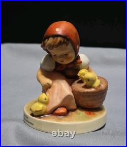 Hummel Chick Girl 57 2/0 Signed Christian Goebel Germany Girl WithBasket chicks