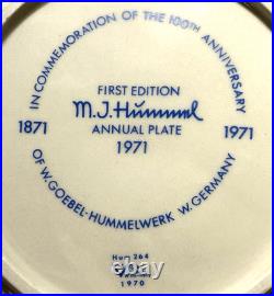 Hummel Figure Plate 1971 Hand Painted Goebel Porcelain W Germany Heavenly Angel