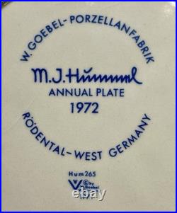 Hummel Figure Plate 1972 Hand Painted Goebel Porcelain W Germany Hear Ye Hear Ye