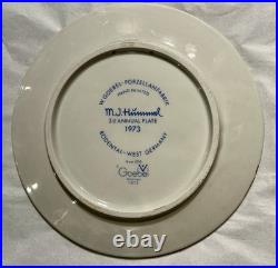 Hummel Figure Plate 1973 Hand Painted Goebel Porcelain W Germany Globe Trotter