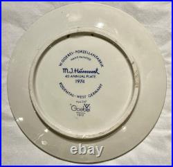 Hummel Figure Plate 1974 Hand Painted Goebel Porcelain W Germany Goose Girl