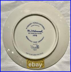 Hummel Figure Plate 1978 Hand Painted Goebel Porcelain W Germany Happy Pastime