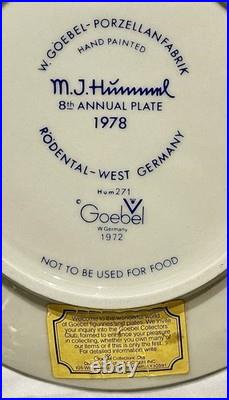 Hummel Figure Plate 1978 Hand Painted Goebel Porcelain W Germany Happy Pastime