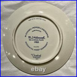 Hummel Figure Plate 1980 Hand Painted Goebel Porcelain W Germany School Girl