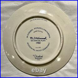 Hummel Figure Plate 1982 Hand Painted Goebel Porcelain W Germany Umbrella Girl