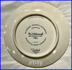 Hummel Figure Plate 1984 Hand Painted Goebel Porcelain W Germany Little Helper