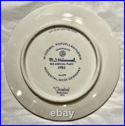 Hummel Figure Plate 1985 Hand Painted Goebel Porcelain W Germany Chick Girl