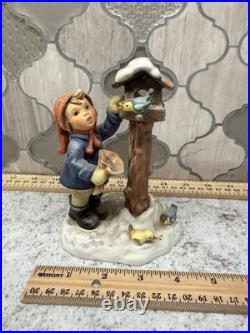 Hummel Figurine #2187 The Benevolent Birdfeeder 2004 First Issue Goebel Germany