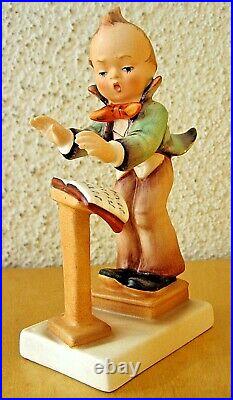 Hummel Figurine BAND LEADER HUM #129 TMK2 FULL BEE Goebel Germany MINT S506