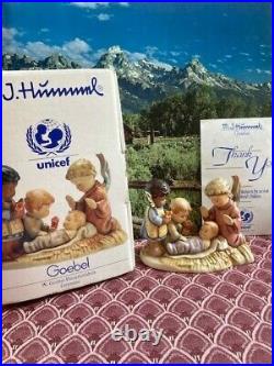 Hummel Figurine WE COME IN PEACE HUM 754 TMK7 Goebel Germany UNICEF MIB N751