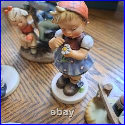 Hummel Figurines 7 Assorted Pieces Stamped Goebel Germany