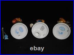 Hummel Figurines Lot Of 3 #2267 Lit Cobbler 2078 My Toy Train 803 Lit Fisherman