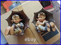 Hummel Goebel 1950-1955 Full Bee Germany Large Umbrella Boy and Girl 152/A 152/B