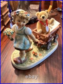 Hummel Goebel #2333 Tag Along Teddy Limited Edition #221 of 499 NIB & Steif Bear Hummel Goebel #2333 Tag Along Teddy Limited Edition #221 of 499 NIB & Steif Bear