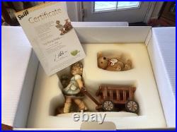 Hummel Goebel #2333 Tag Along Teddy Limited Edition #54 of 499 NIB & Steiff Bear