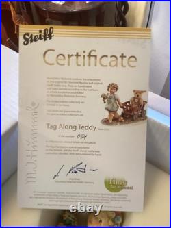 Hummel Goebel #2333 Tag Along Teddy Limited Edition #54 of 499 NIB & Steiff Bear