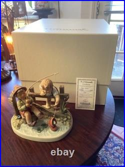 Hummel Goebel #2350 Just Fishin LTD ED Large Piece & Perfect Low Number