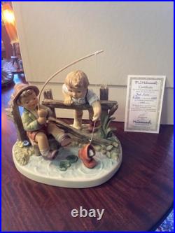 Hummel Goebel #2350 Just Fishin LTD ED Large Piece & Perfect Low Number