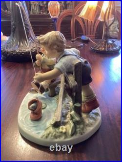 Hummel Goebel #2350 Just Fishin LTD ED Large Piece & Perfect Low Number