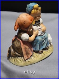 Hummel Goebel #384 Signed H. Fischer Easter Time 1971 Figurine Girls Withbunnies