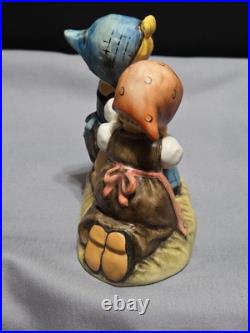 Hummel Goebel #384 Signed H. Fischer Easter Time 1971 Figurine Girls Withbunnies