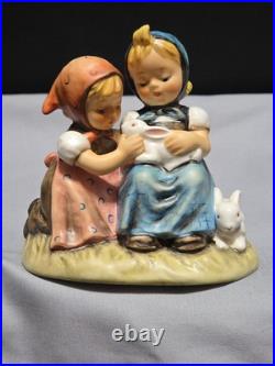 Hummel Goebel #384 Signed H. Fischer Easter Time 1971 Figurine Girls Withbunnies