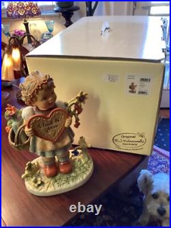 Hummel Goebel #387/III Valentine Gift Limited Edition # 100 of 999 NIB 12+ Tall Hummel Goebel #387/III Valentine Gift Limited Edition # 100 of 999 NIB 12+ Tall