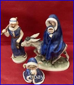 Hummel Goebel 3 pc Nativity Figurine West Germany Flight into Egypt